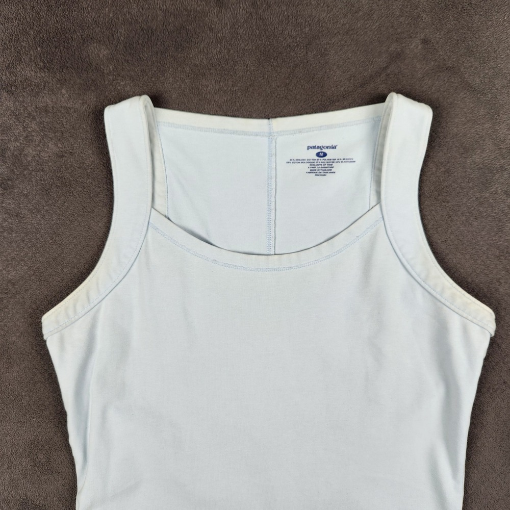 Vintage Patagonia Vitaliti Dress Womens Medium Blue Strappy Organic Cotton Blend - Picture 2 of 7